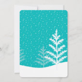 結婚式予定日カレンダー 冬の雪 招待状 (裏面)