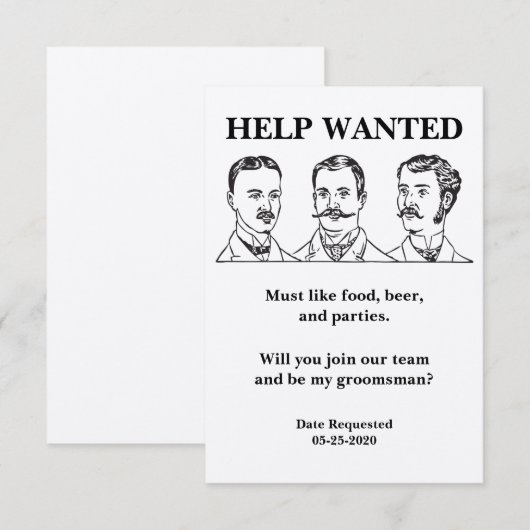 結婚式仲人募集のお願い 招待状 (正面/裏面)