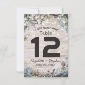 結婚式会場テーブル番号おしゃれフラワーライト 招待状 (裏面)