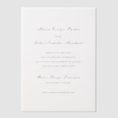 結婚式伝統的の日付の保存 ベラム紙招待状 (正面)