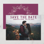 結婚式写真付き発表カード セーブザデート (正面/裏面)