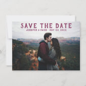 結婚式写真付き発表カード セーブザデート (正面)