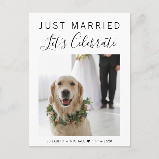 結婚式写真 ウェディングパーティー 案内ポストカード (正面)