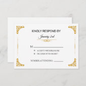 結婚式出欠カード (正面/裏面)