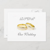 結婚式出欠カード インビテーションポストカード (正面/裏面)