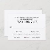 【結婚式出欠カード】 出欠カード (正面/裏面)