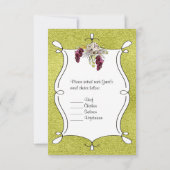 結婚式出欠カード | 気まぐれな水彩花イラスト 招待状 (裏面)