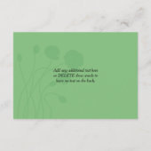 結婚式出欠カード | 赤いケシ | 黒、緑 出欠カード (裏面)