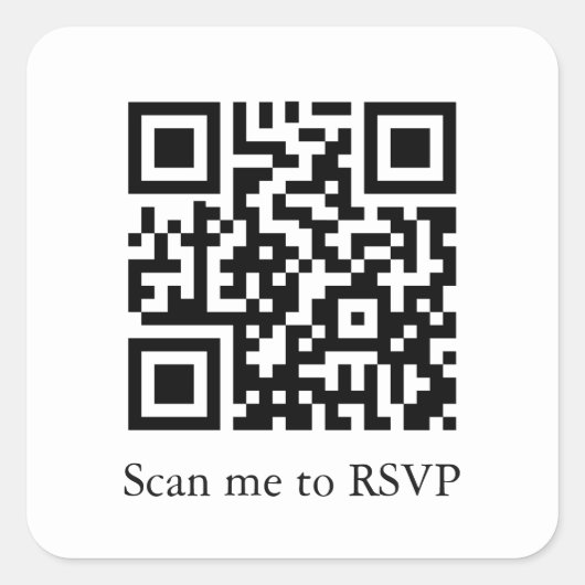 結婚式出欠確認にQRコードステッカーを追加 スクエアシール (正面)