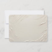 結婚式出欠確認カード アブストラクト アイボリー テクスチャー 出欠カード (裏面)
