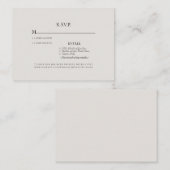 結婚式出欠確認カード（ニュートラル） エンクロージャーカード (正面/裏面)