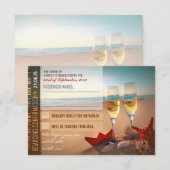 結婚式出欠確認カード - 乗船確認チケット 出欠カード (正面/裏面)