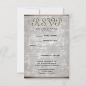 結婚式出欠確認 - ウェディング ラブ ストーリー ロマンチック 出欠カード (裏面)