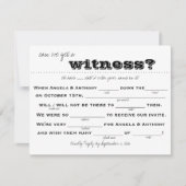 結婚式出欠確認（記入式） 招待状 (正面)