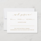 結婚式出欠返信カード（食事と曲の選択） ユーカリ 出欠カード (裏面)