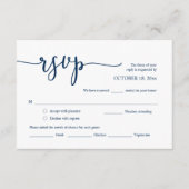 結婚式出欠返信カード（食事オプション付き） エンクロージャーカード (正面)