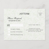 結婚式出欠返信 ヴィンテージ ゴールド パイナップル カップル インビテーションポストカード (裏面)