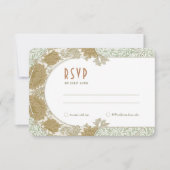 結婚式出欠 Vintage アート・ヌーボー ウィリアム・モリス 招待状 (正面)