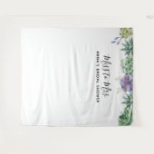 結婚式前お茶会の多肉植物バックドロップ タペストリー (正面(横))