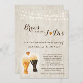 結婚式前にお酒を Brew's Before I do ビール工場 カップルシャワー 招待状 (正面/裏面)