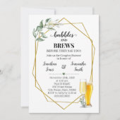 結婚式前にバブルとドリンクを楽しもう 招待状 (正面)