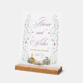 結婚式前のお祝いのための本のアドバイスと願い アクリルサイン (傾斜)