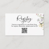 結婚式前のお祝い事 ギフト登録QRカード挿入ページ エンクロージャーカード (正面)