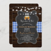 結婚式前のオシャレなブリューズ 招待状 (正面/裏面)