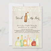 結婚式前のシャワー　お酒を楽しむ練習　婚約 招待状 (正面)