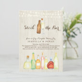 結婚式前のシャワー　お酒を楽しむ練習　婚約 招待状 (スタンド正面)