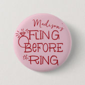 結婚式前のドゥードルスケッチパーティー 缶バッジ (正面)