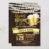 結婚式前のビアパーティーの招待状 招待状 (正面/裏面)