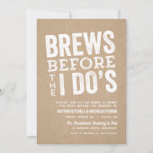 結婚式前のビールパーティーのリハーサルディナー 招待状 (正面)