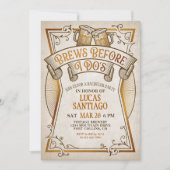 結婚式前のビールパーティ 招待状 (正面)