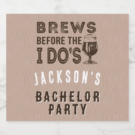 結婚式前の大人の祭典 バチェラーパーティー ビールラベル (シングルラベル)