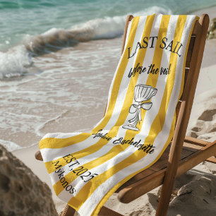 結婚式前の最後のクルーズ ブライズゲット ビーチタオル