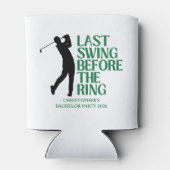 結婚式前の最後のゴルフスイング独身パーティ 缶クーラー (裏面)