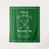 結婚式前の最後のゴルフスイング独身最後の旅 タペストリー (正面)