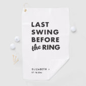 結婚式前の最後のゴルフパーティー Minimal ゴルフタオル (インサイチュ)