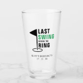 結婚式前の最後のスイング ゴルフ独身最後のパーティ タンブラーグラス (正面)
