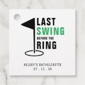 結婚式前の最後のスイング ゴルフ独身最後の宴 フェイバータグ (正面)