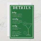 結婚式前の最後のスイング ピックルボール独身最後の夜 招待状 (裏面)