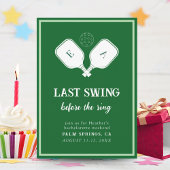 結婚式前の最後のスイング ピックルボール独身最後の夜 招待状