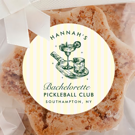 結婚式前の最後のスイング ピックルボール バチェロレッテ ウィークエンド ラウンドシール