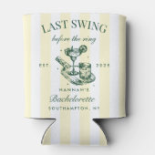 結婚式前の最後のスイング ピックルボール バチェロレッテ ウィークエンド 缶クーラー (裏面)