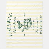 結婚式前の最後のスイング ピックルボール バッハ ウィークエンド フリースブランケット (正面)