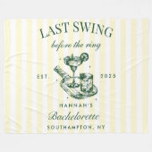 結婚式前の最後のスイング ピックルボール バッハ ウィークエンド フリースブランケット (正面(横))