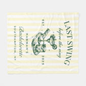 結婚式前の最後のスイング ピックルボール バッハ ウィークエンド フリースブランケット (正面(横))