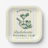 結婚式前の最後のスイング ピックルボール バッハ ウィークエンド ペーパープレート (正面)
