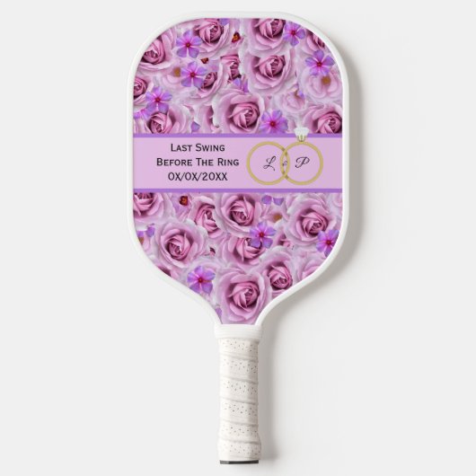 結婚式前の最後のスイング ラベンダー パープル ピックルボールラケット (正面)